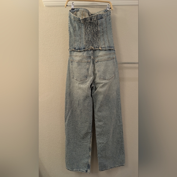 Zara Blue Denim Overalls - Picture 4 of 4